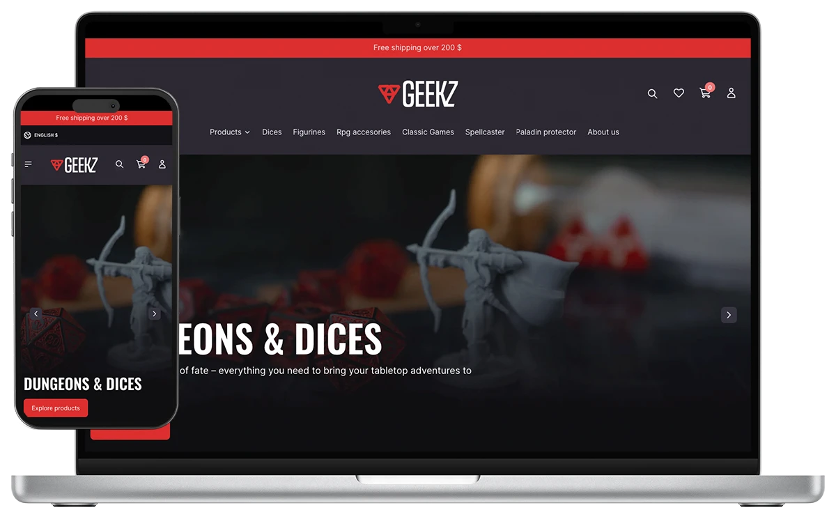 Szablon Geekz w wersji Dark Mode